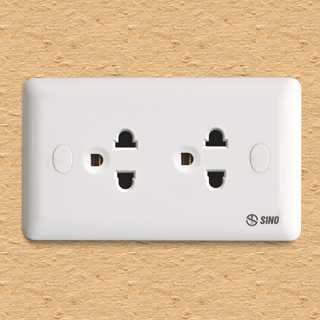 2 Ổ cắm đơn Sino 3 chấu S1981E